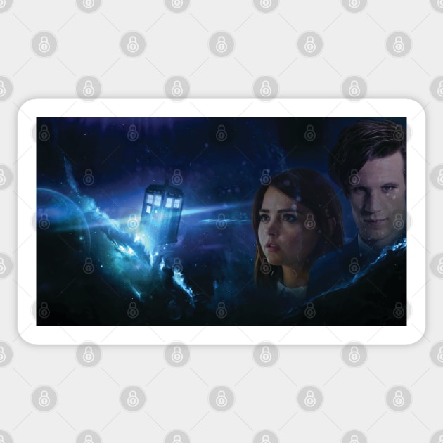 Clara Oswald and The Doctor Graphic Sticker by AJ